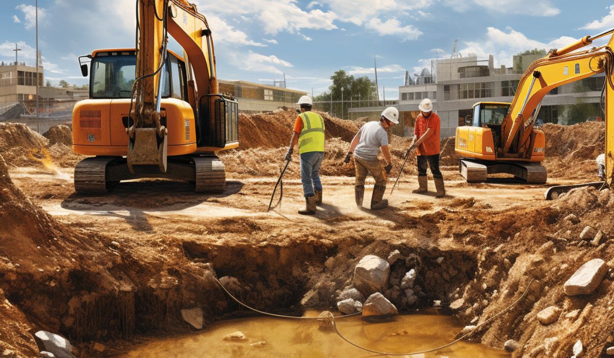 Manual Excavation Crew at Work