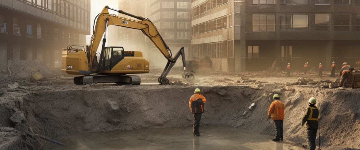 Manual Excavation Work Site
